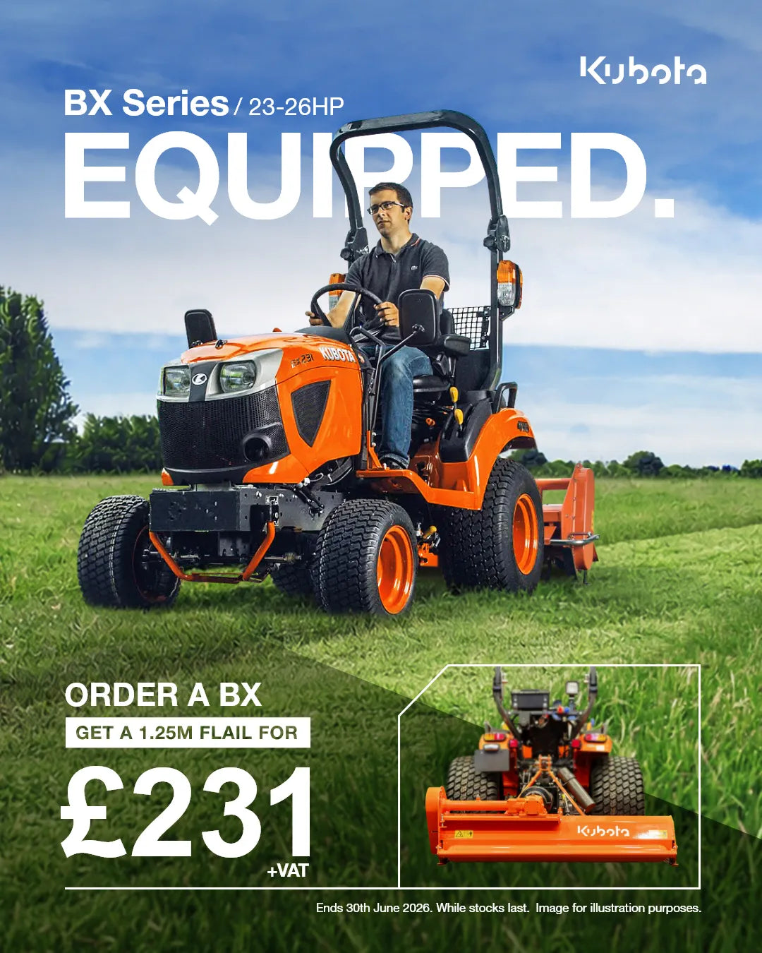 BX Series with Flail offer of only an extra of JUST £231
