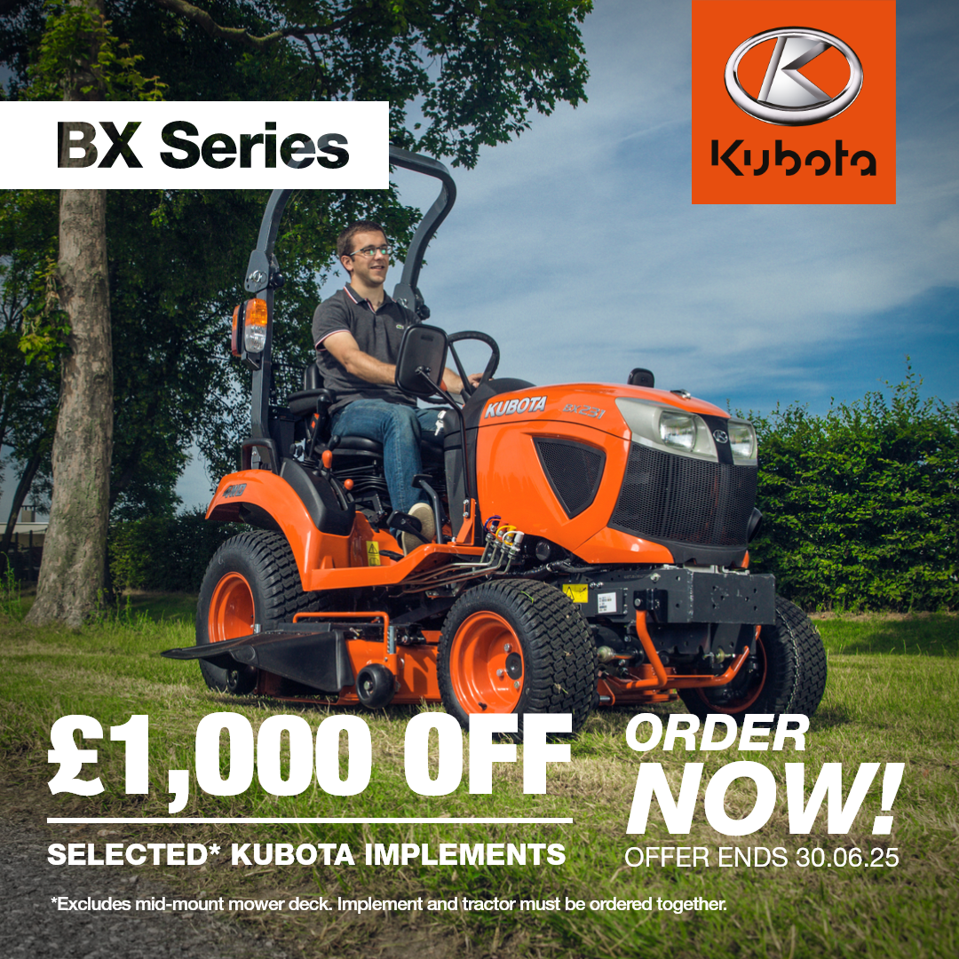 SAVE a massive £1000 on your Kubota BX231 or BX261