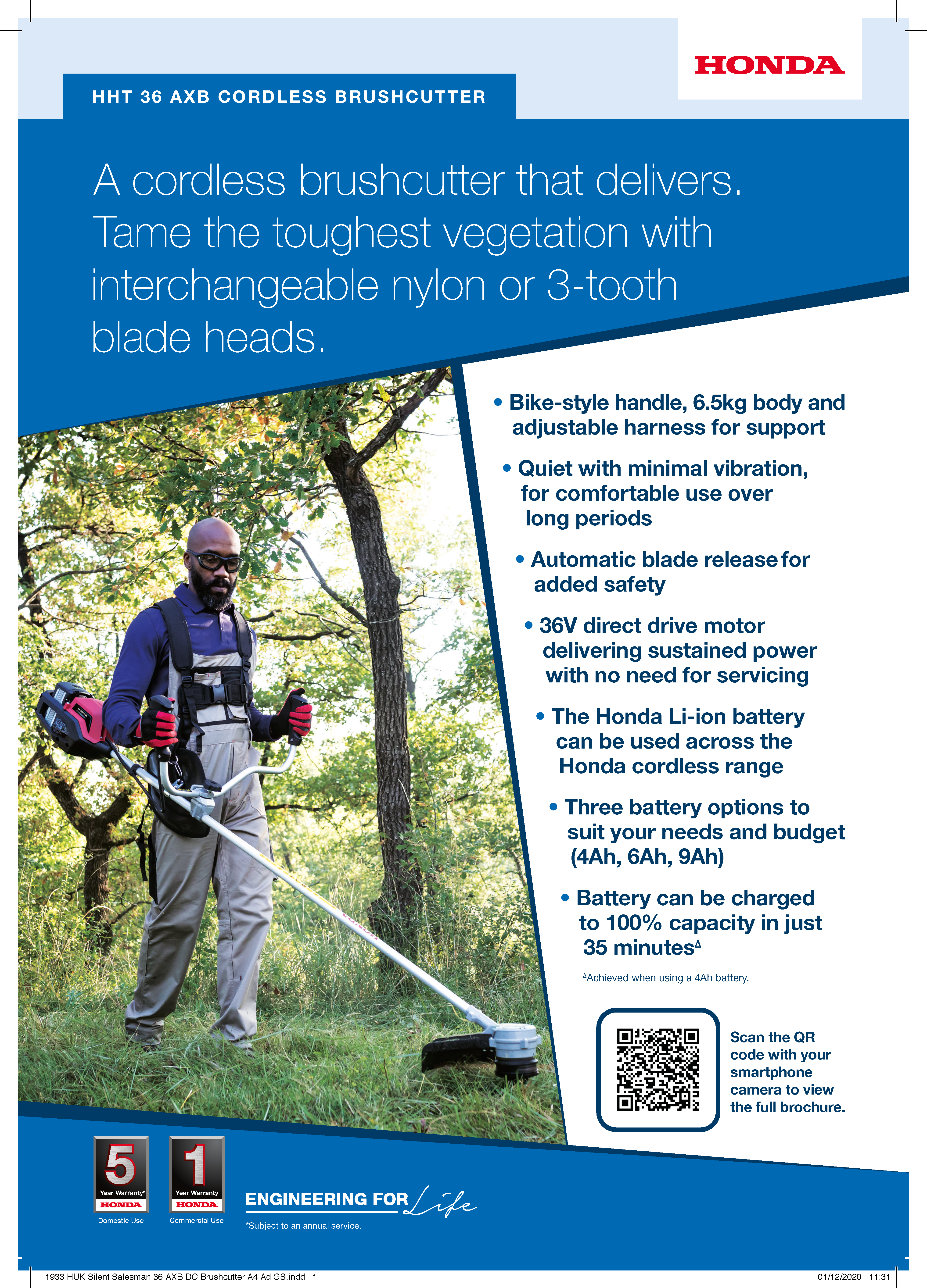 Honda HHT 36 AXB Cordless Electric Brushcutter