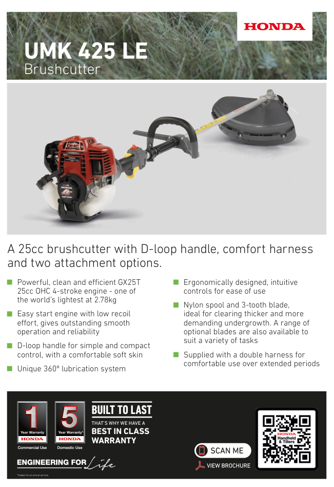 Honda UMK 425LE Loop Type Brushcutter