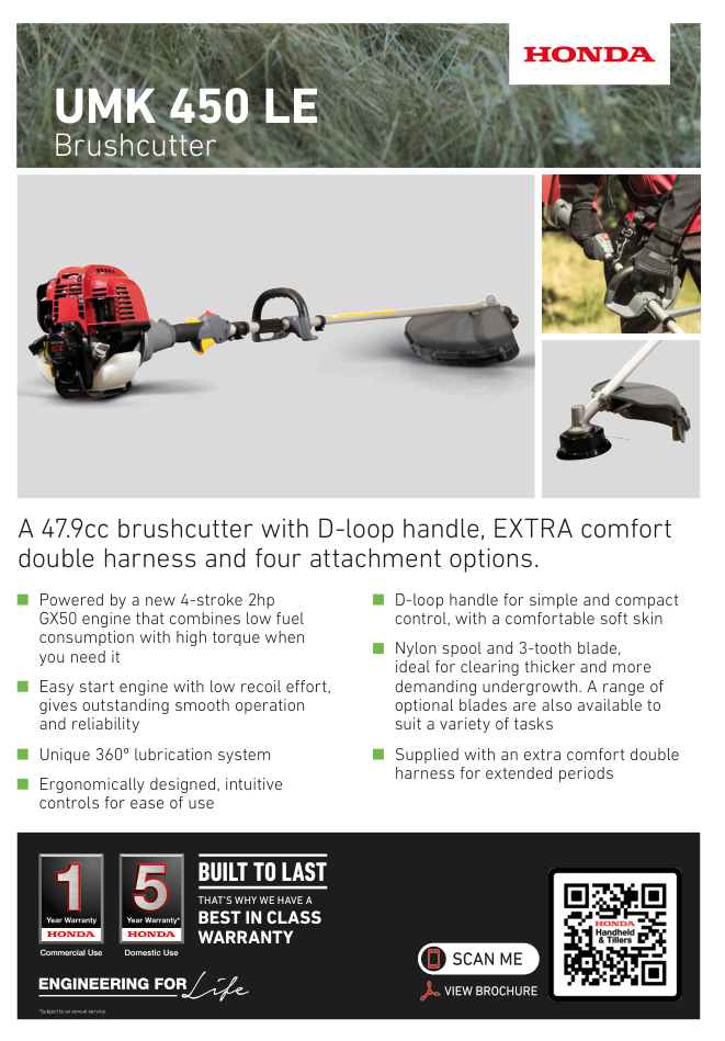 Honda UMK 450LE Loop Type Brushcutter