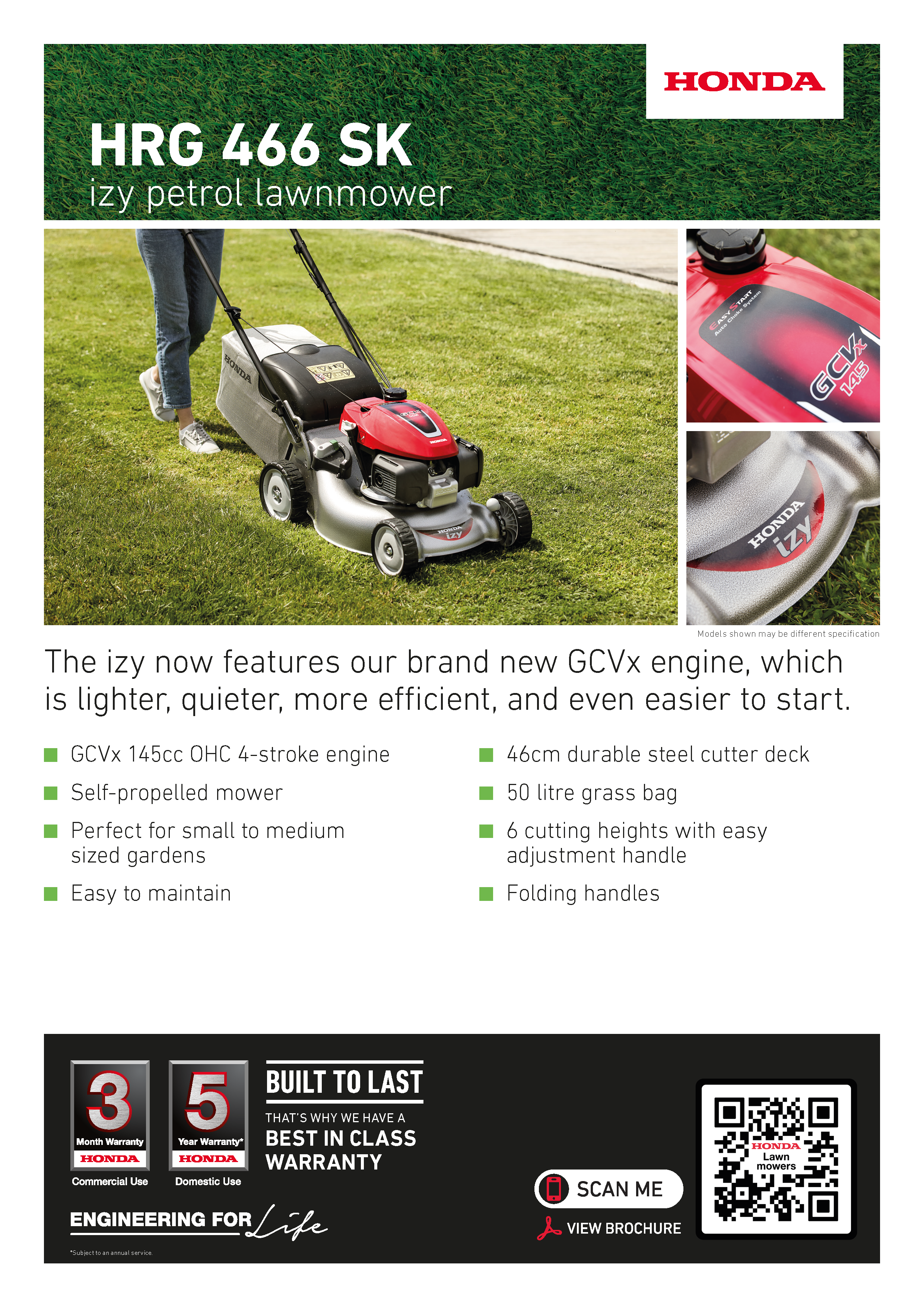 Honda IZY HRG-466C1 SK Self Drive 18" Mower