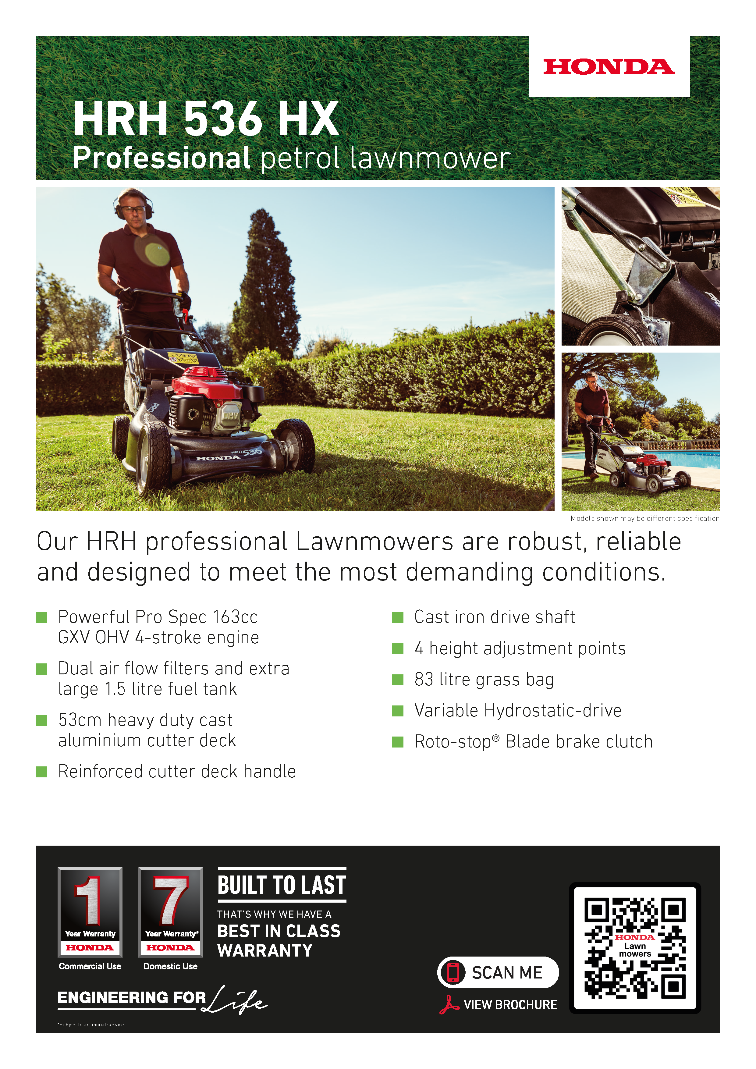 Honda HRH-536HX Self Drive 21" 4 wheeled Mower