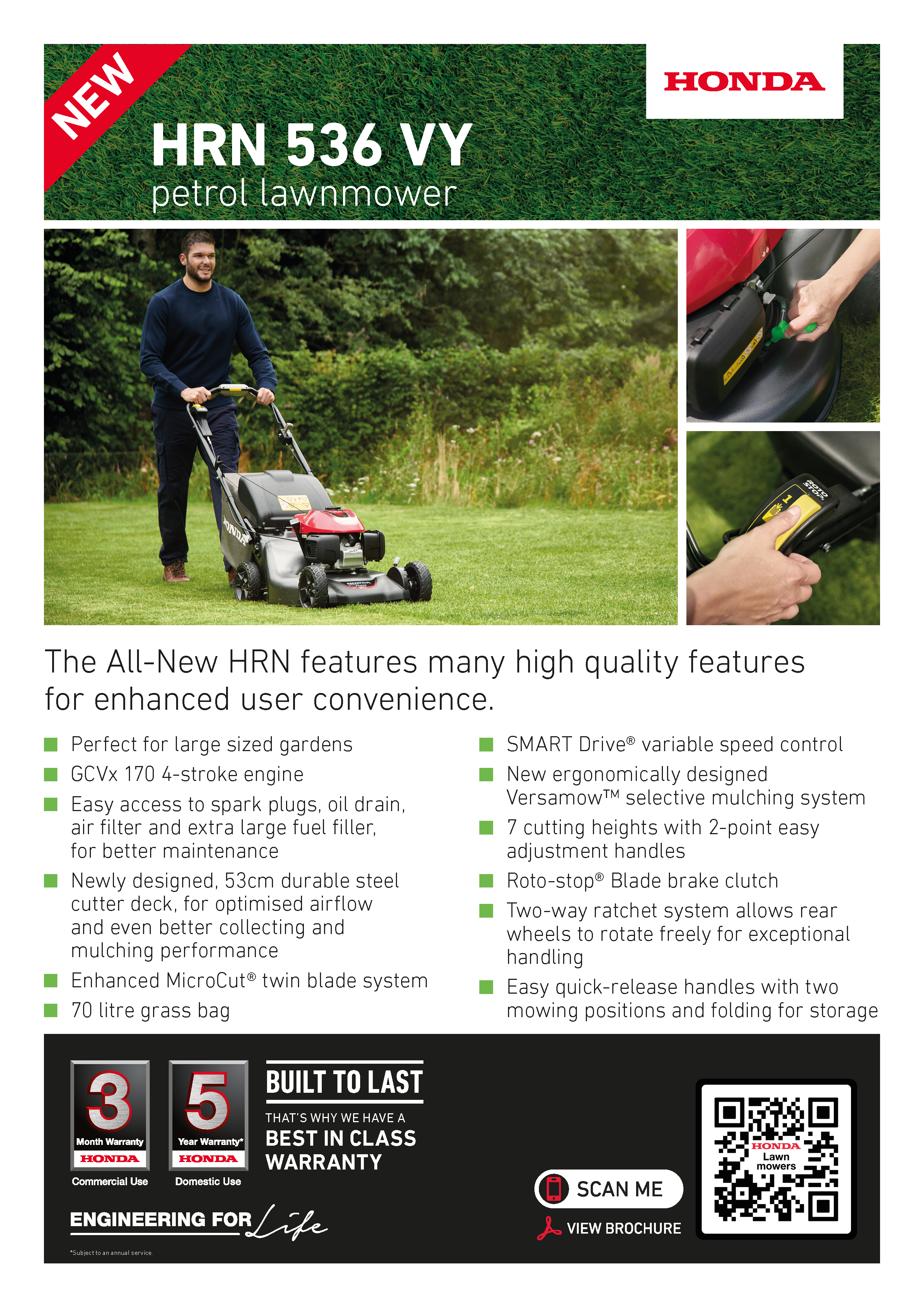 Honda HRN-536VY S/Drive Mower