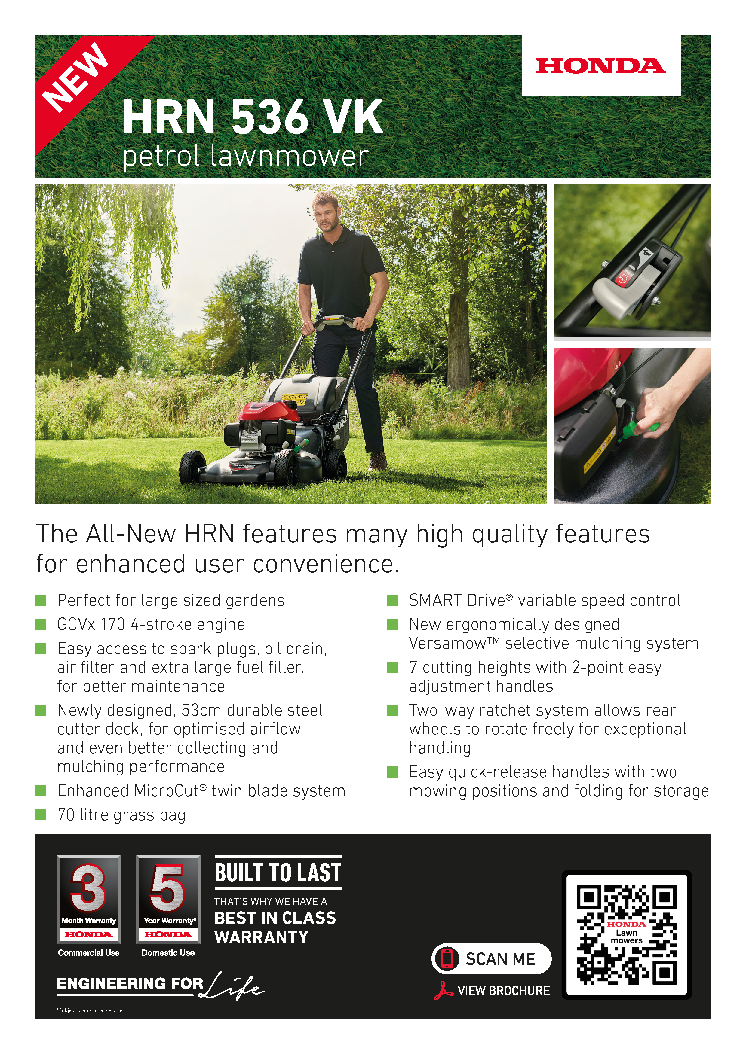 Honda HRN-536VK Self Drive Mower