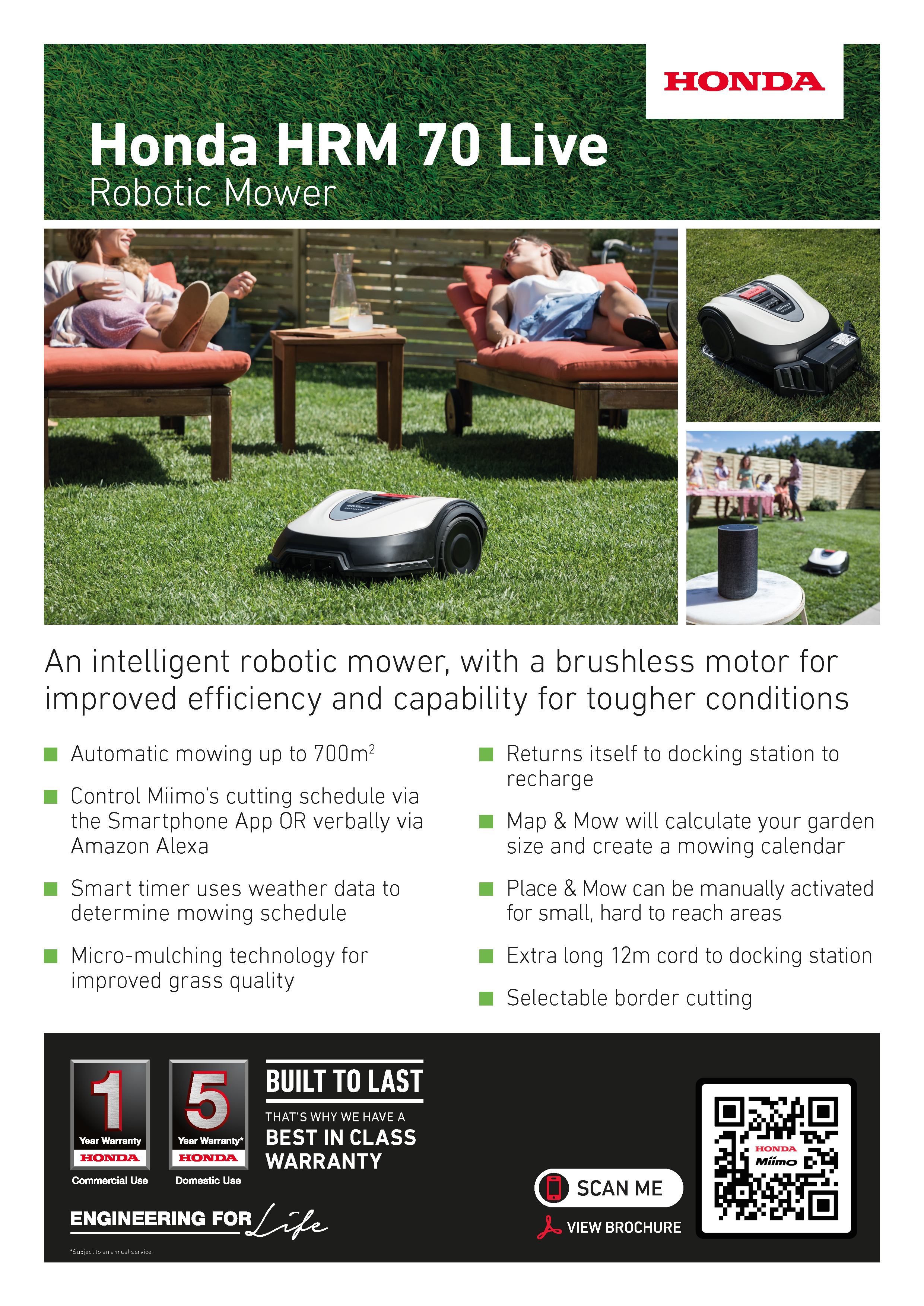 Honda HRM 70 LIVE - Robotic Mower - up to 700m2 - £965 (incl vat)