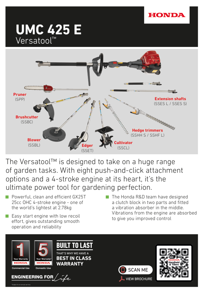 Honda UMC 425E Versatool Power Unit