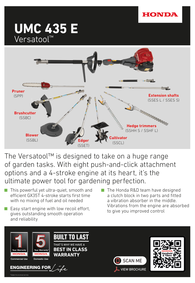 Honda UMC 435E Versatool Power Unit