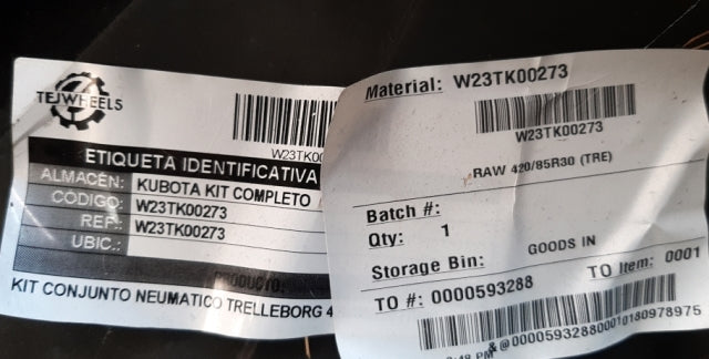 Kubota M4 Agric Wheels - 320/85-20 & 420/85-30 - £5000 +vat