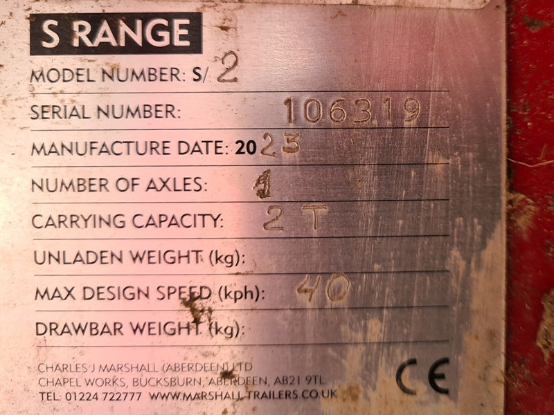 Used Marshall 2t Tipping Trailer for Compact Tractors - £2695 +VAT