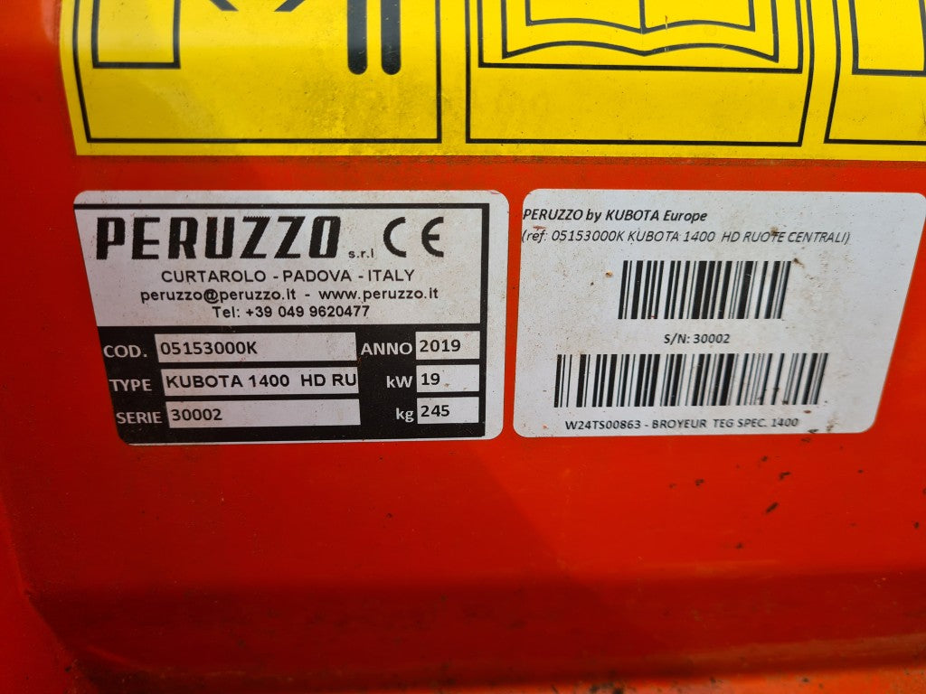 Kubota TEG1400 1.4m Front Flail for F Series Out Front Rideon Mowers - £2750 +VAT