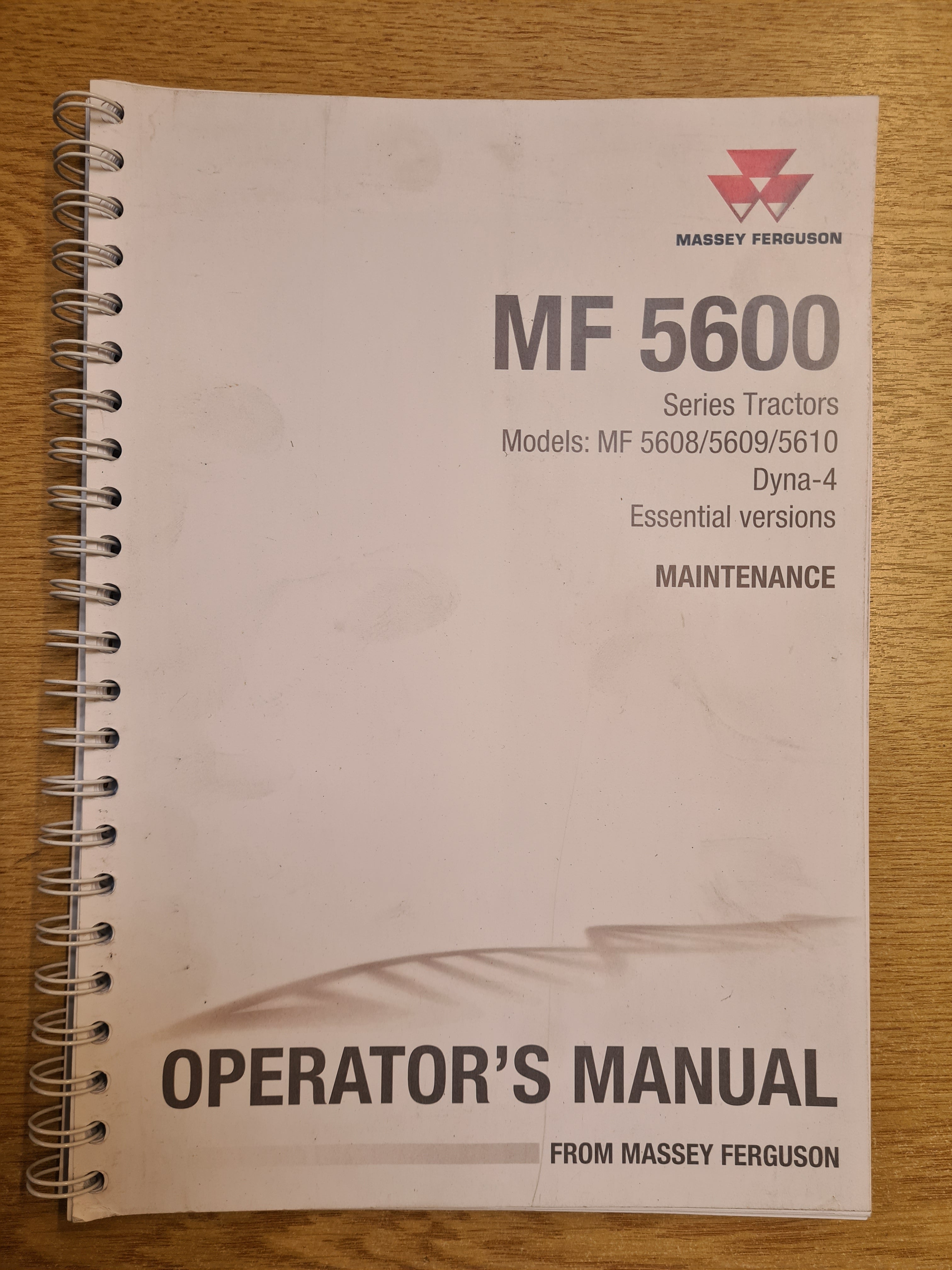 MF 5600 Tractor Operator Maintenance Manual - £42 (+vat)