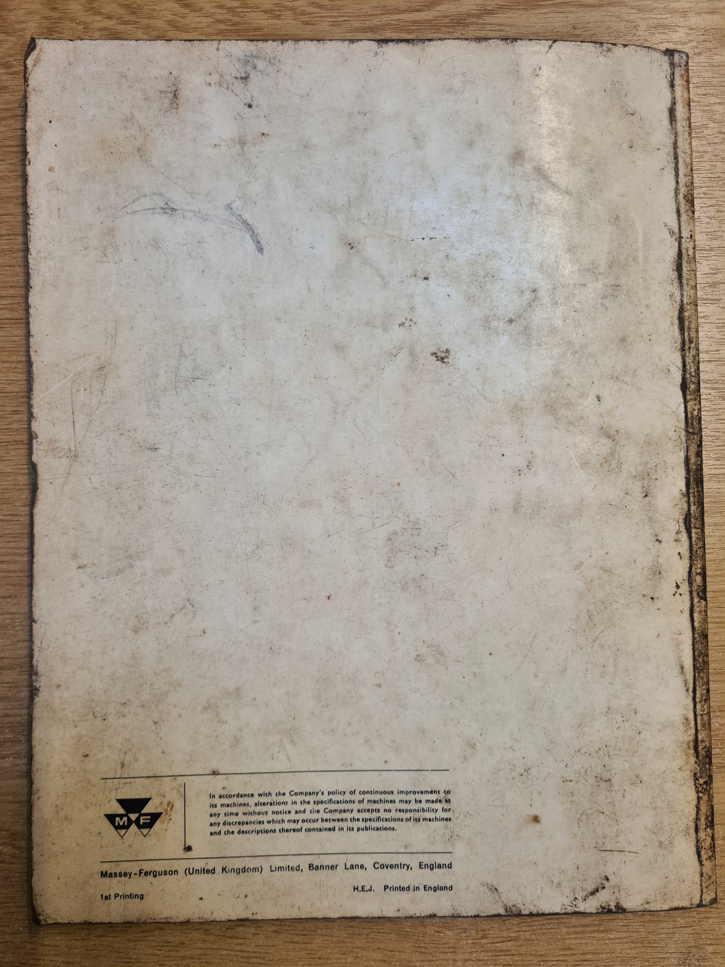 MF 487 Combine Harvester Operator Instruction Manual - £12 (+vat)