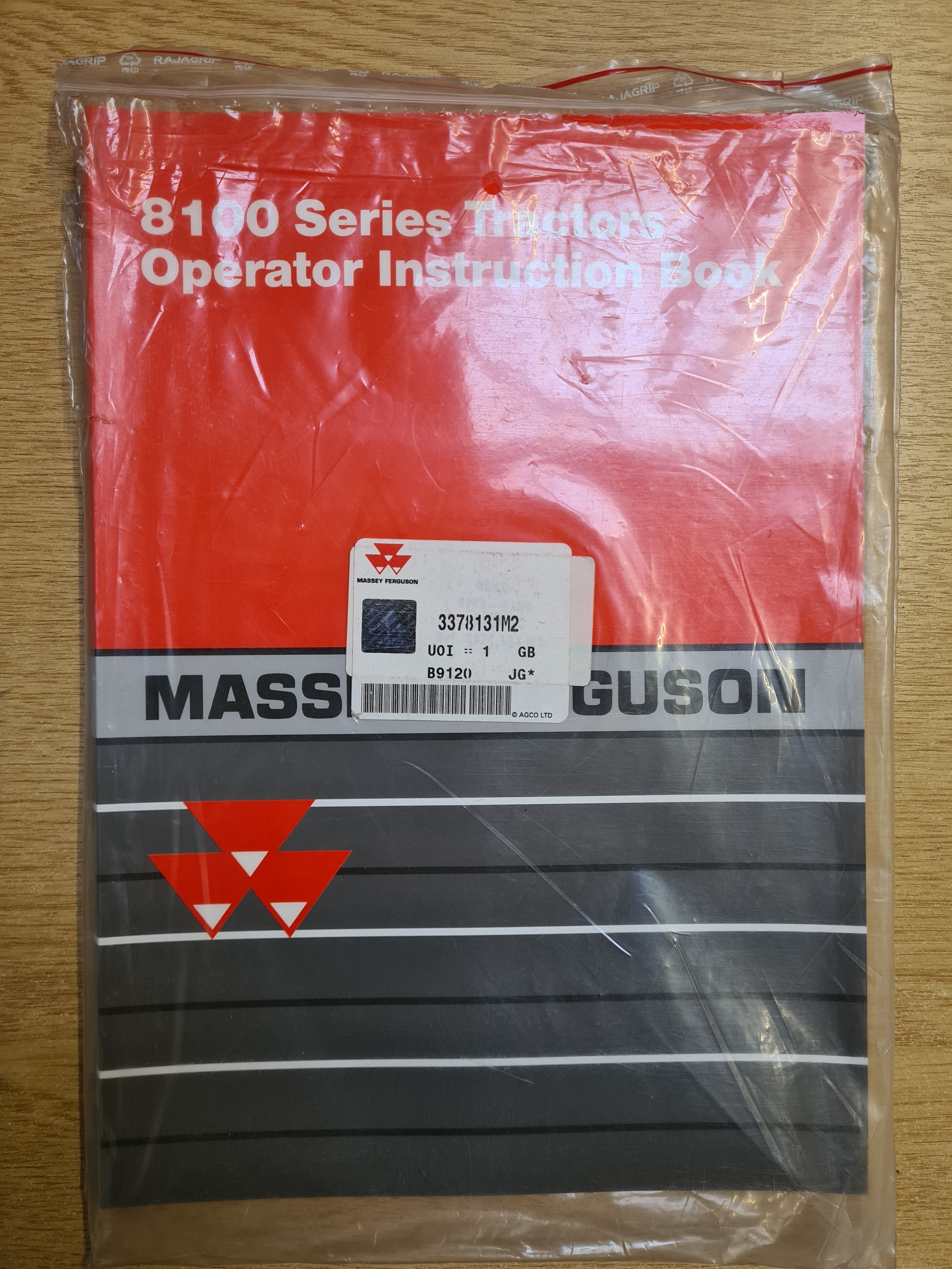 MF 8100 Tractor Operator Instruction Manual - £39 (+vat)