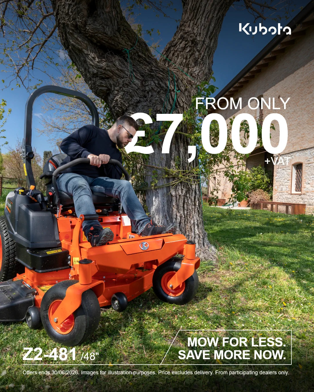 Z2-481 Zero Turn 48" Rideon - ONLY £7000 (+vat)