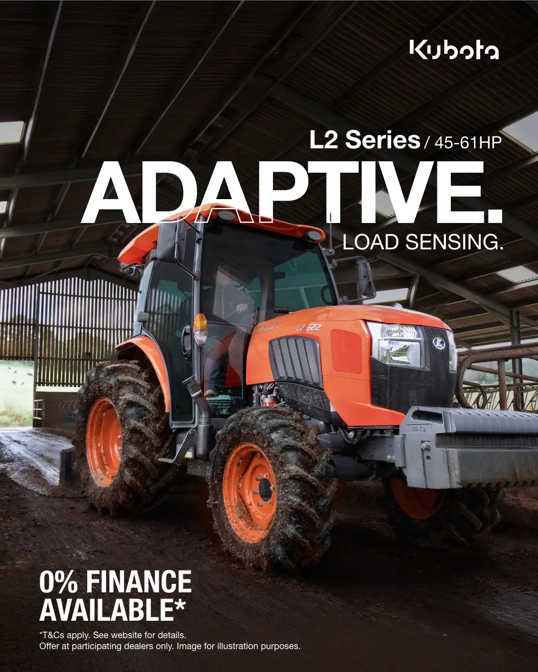 L2 Series 45-61hp Compact Tractors with 0% Finance