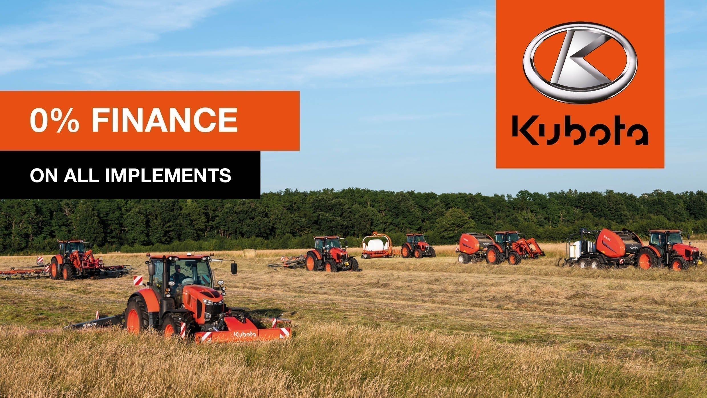 Kubota Implements 0% FINANCE Offer - (Valid until 31st March 2026)