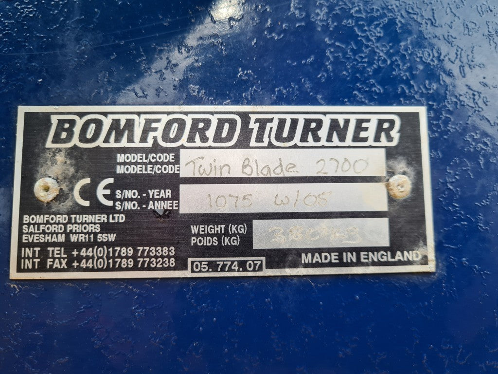 Bomford Turner Twin Blade 2700 2.7m Topper - £2350 (no VAT)