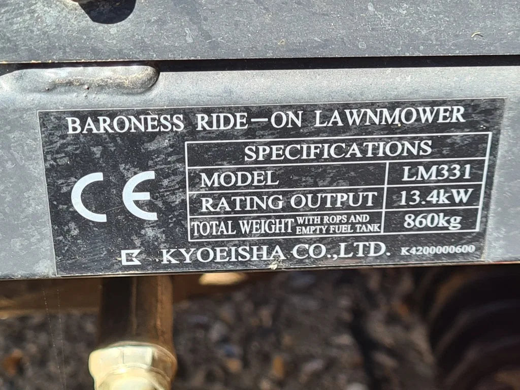 Baroness LM331 Triplex Cylinder Mower - only 145hrs