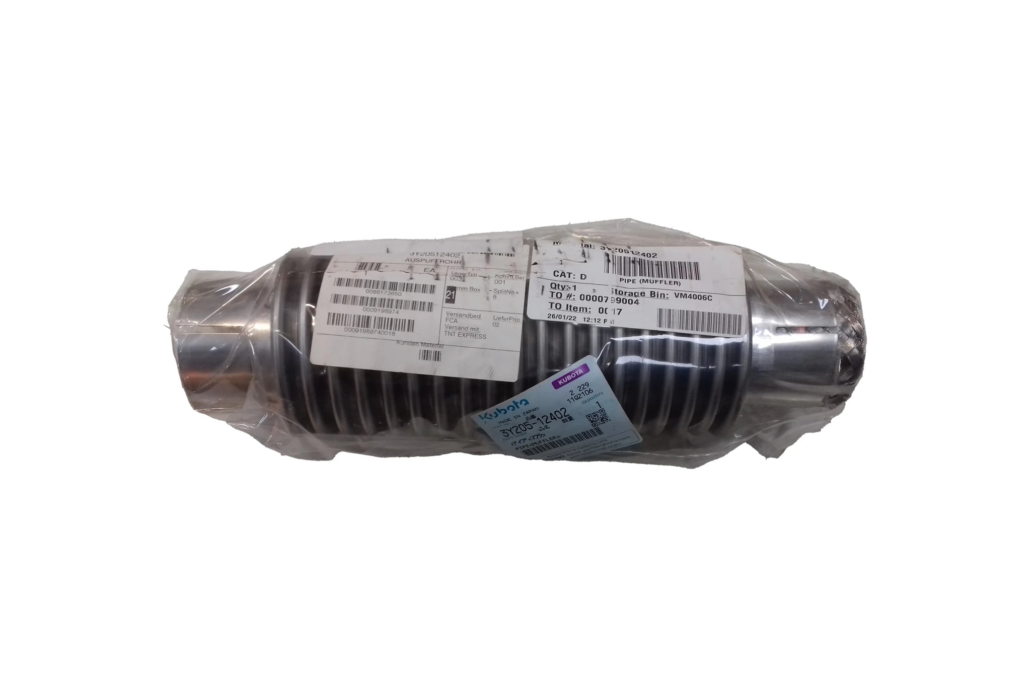 Kubota Muffler Pipe 3Y205-12402