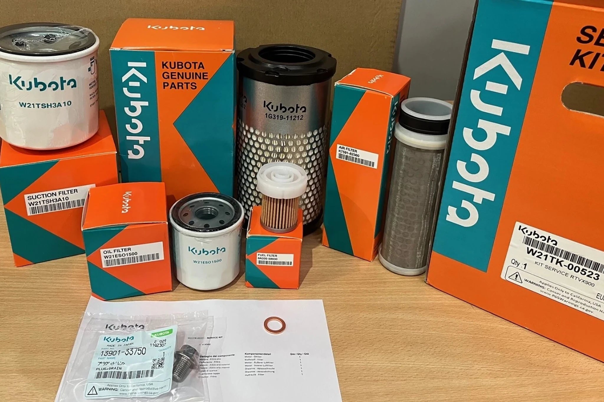 Genuine Service Kit for Kubota RTVX900 W21TK-00523