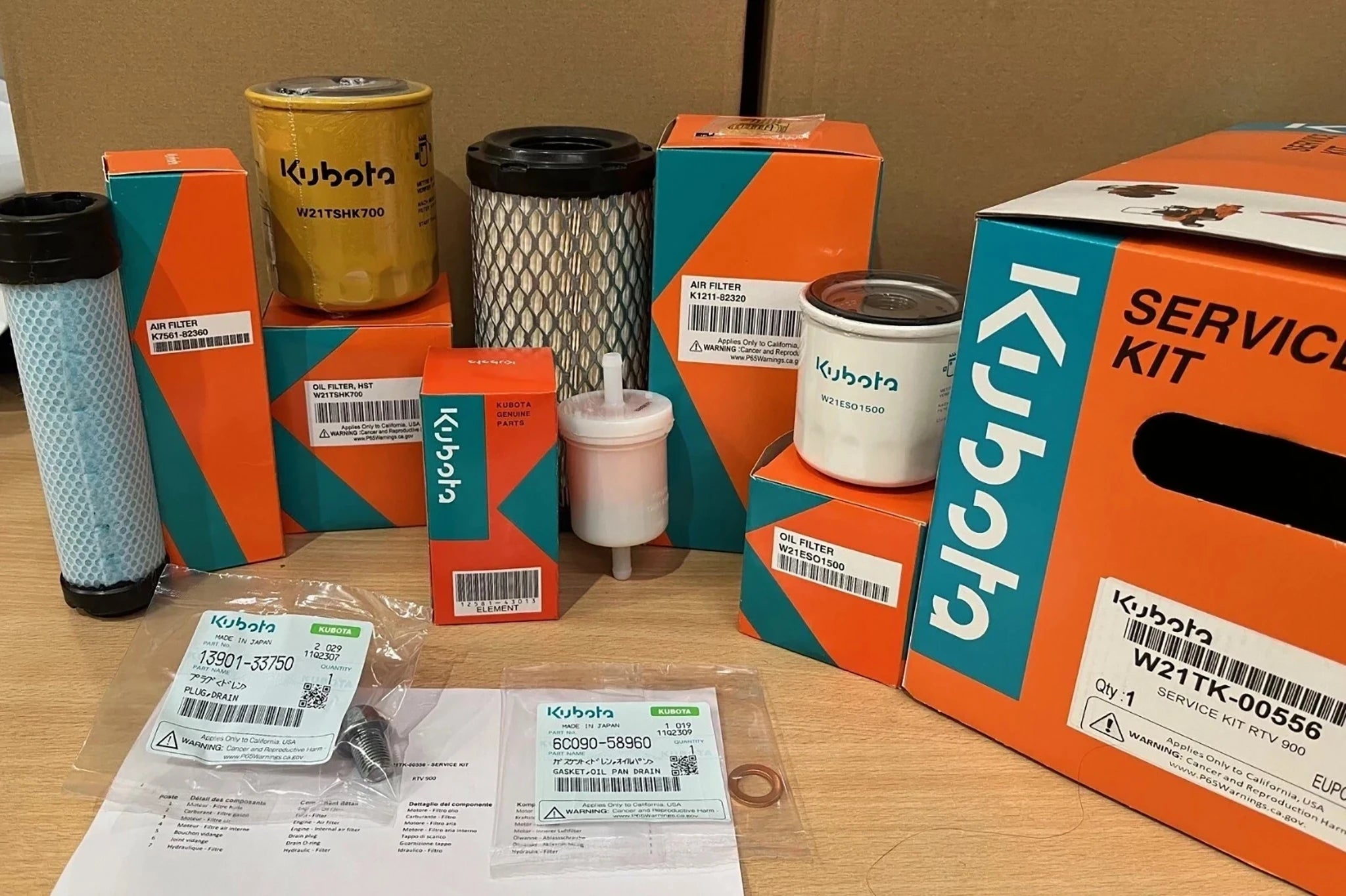 Genuine Service Kit for Kubota RTV 900 W21TK-00556